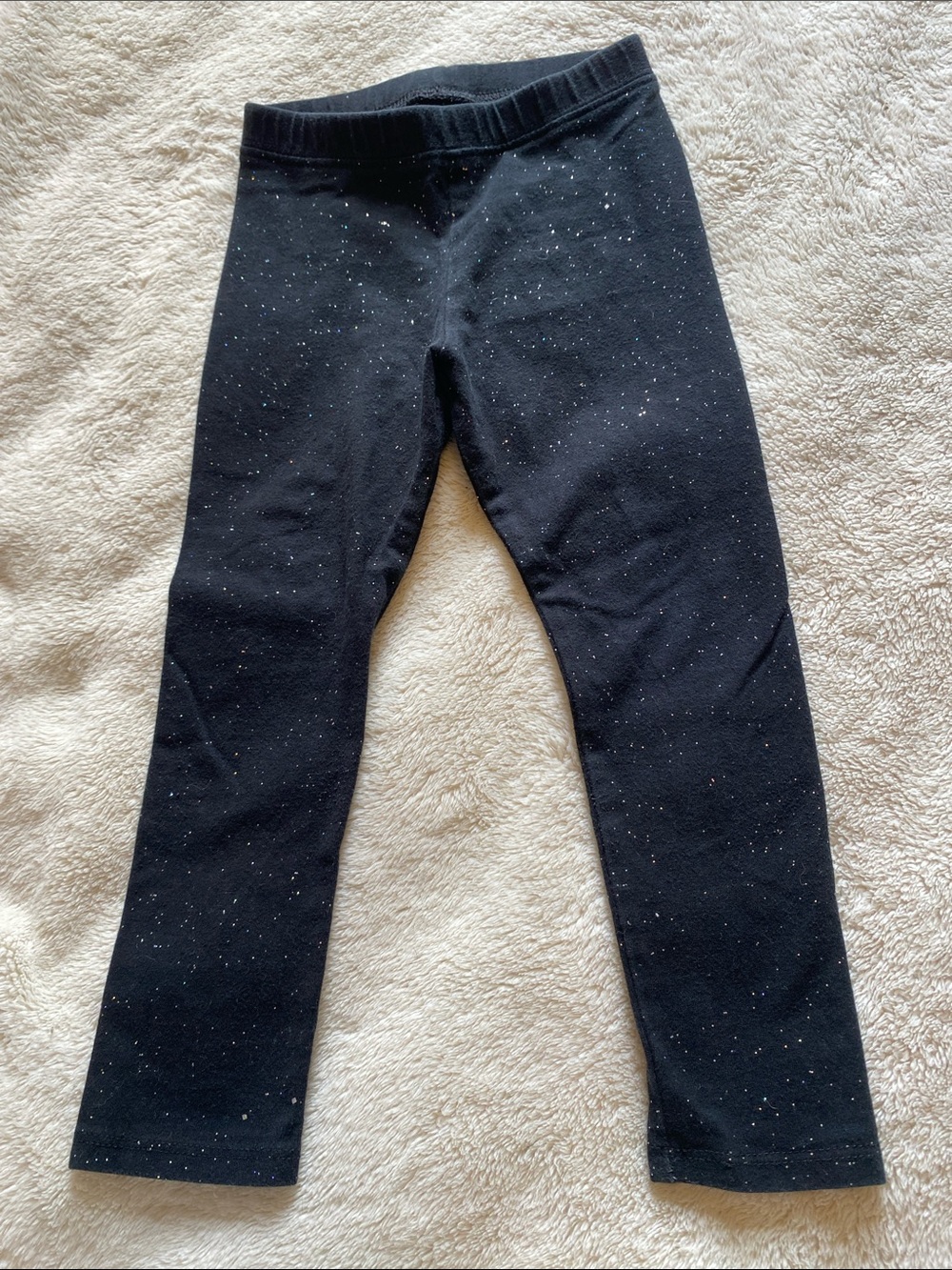 Cat & Jack Black Speckle-Trim Jeggings